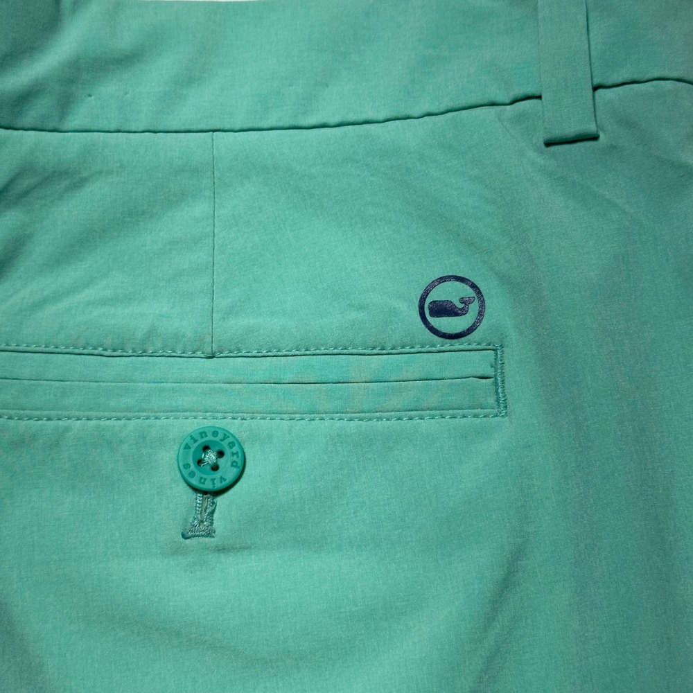 Vineyard Vines Performance Golf Breaker Shorts Size 34 Green Moisture Wicking - Picture 6 of 6
